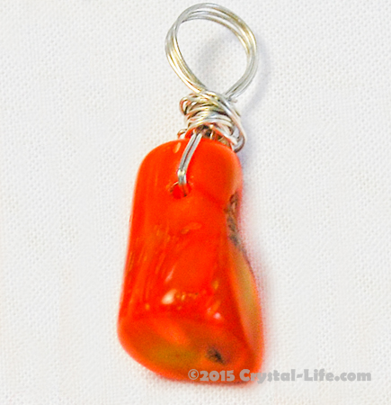 Red Coral Pendant - Nugget 3/4"