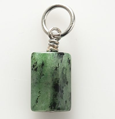 ruby zoisite rectangular pendant 1/2"