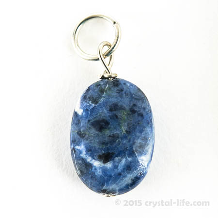 Sodalite Oval Faceted Pendant - 3/4"