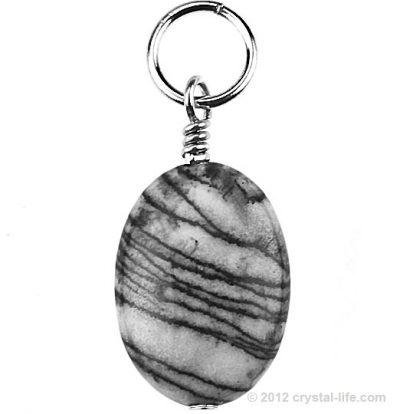 Spider Jasper oval pendant 3/4"
