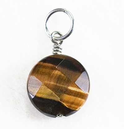 Tiger Eye Faceted Circle Pendant