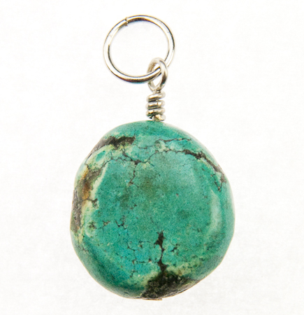 Turquoise Flat Oval Nugget Pendant