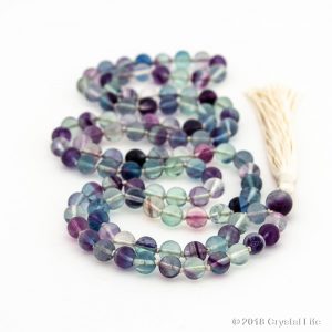 rainbow fluorite prayer beads mala