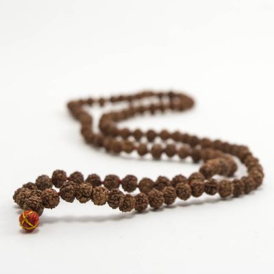 Rudraksha Prayer Beads Mala - 6mm Red Meru
