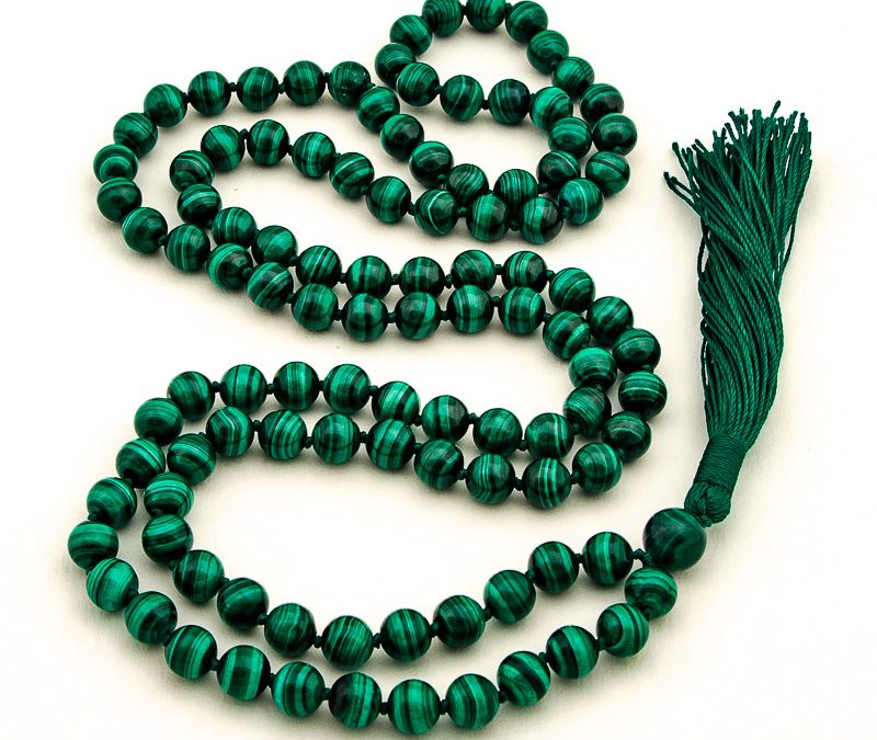 Malachite Prayer Beads Mala