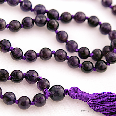 Amethyst Prayer Beads Mala | Crystal Life