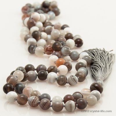 Botswana Agate Prayer Beads Mala