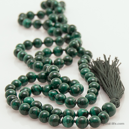 malachite prayer beads mala crystal life technology inc