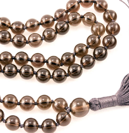 smokey quartz full length prayer beads