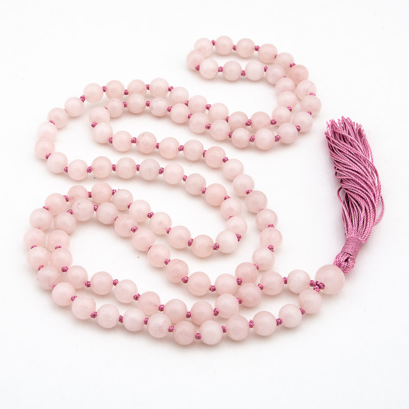 Rose Quartz Rosary Mala