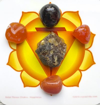 Travel Size Solar Plexus Chakra Crystal Grid