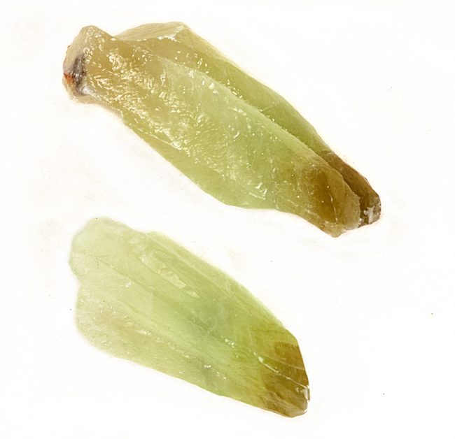 green calcite points