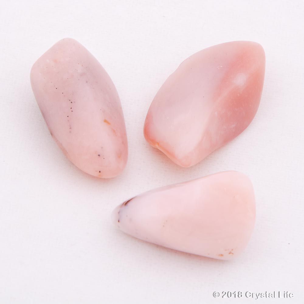 Gorgeous Pink Peruvian opal points  82mm tall